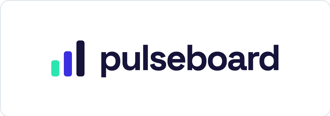 Pulseboard primary logo — midnight word-mark on a light background