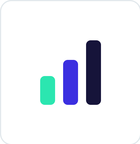 Pulseboard bar-pulse mark in mint, indigo and midnight